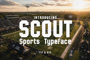 Scout - Athletic Typeface, a Sans Serif Font by HipFonts