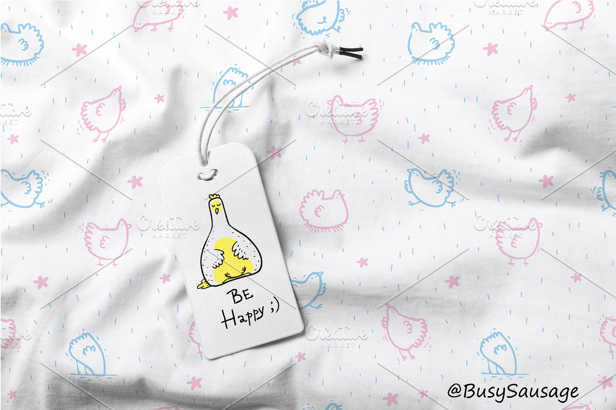 Wise Hens - 32 patterns+print, an Animal Illustration by Zooza Art (Photo 10 of 10)