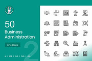 Business Administration Line Icons, an Icon by IconBunny (Thumbnail 1 of 2)
