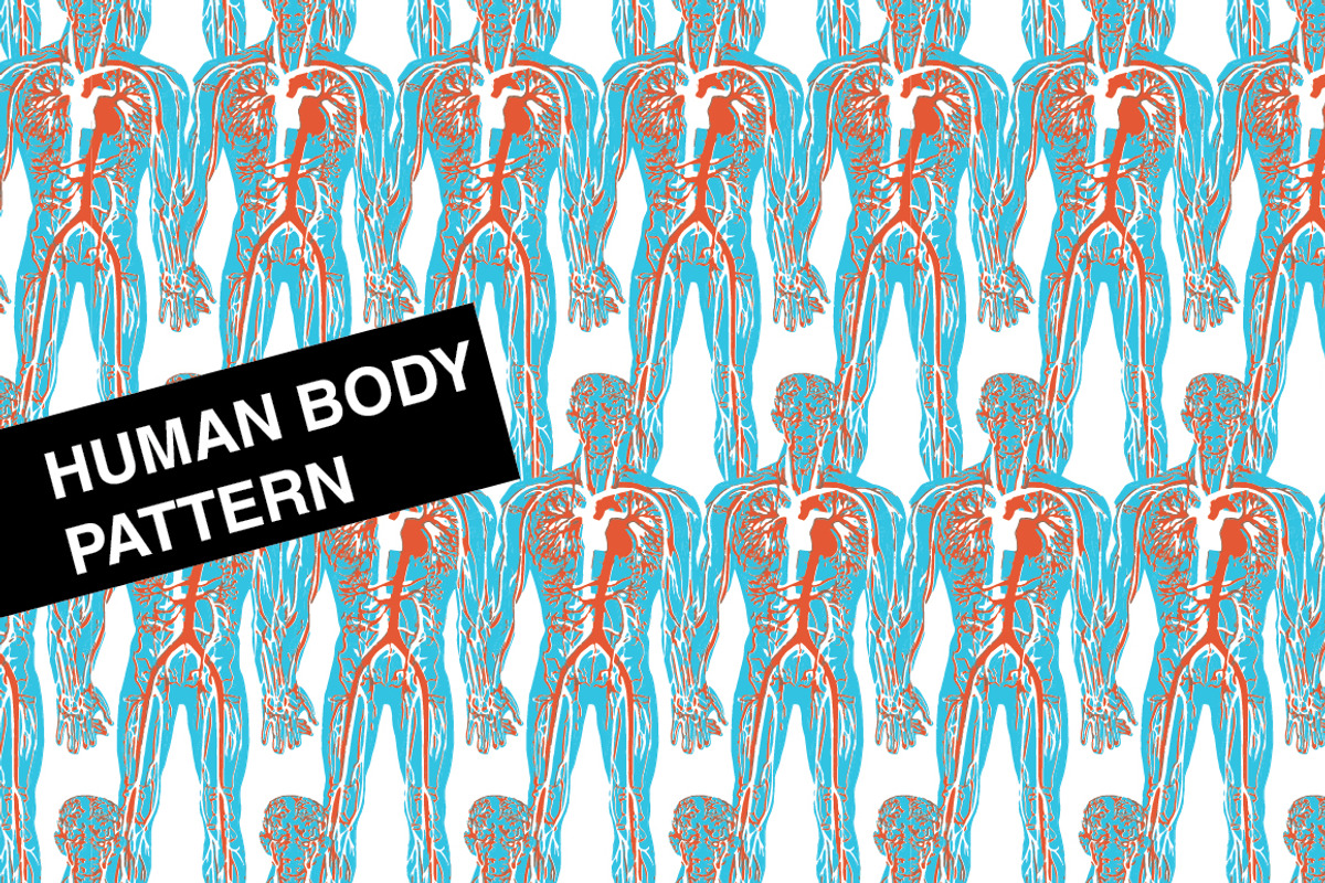 Human Body, a Pattern Graphic by xero fonts
