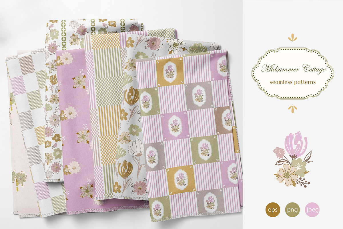 Midsummer Cottage - Patterns, a Pattern Graphic by InaCorart (Photo 1 of 6)