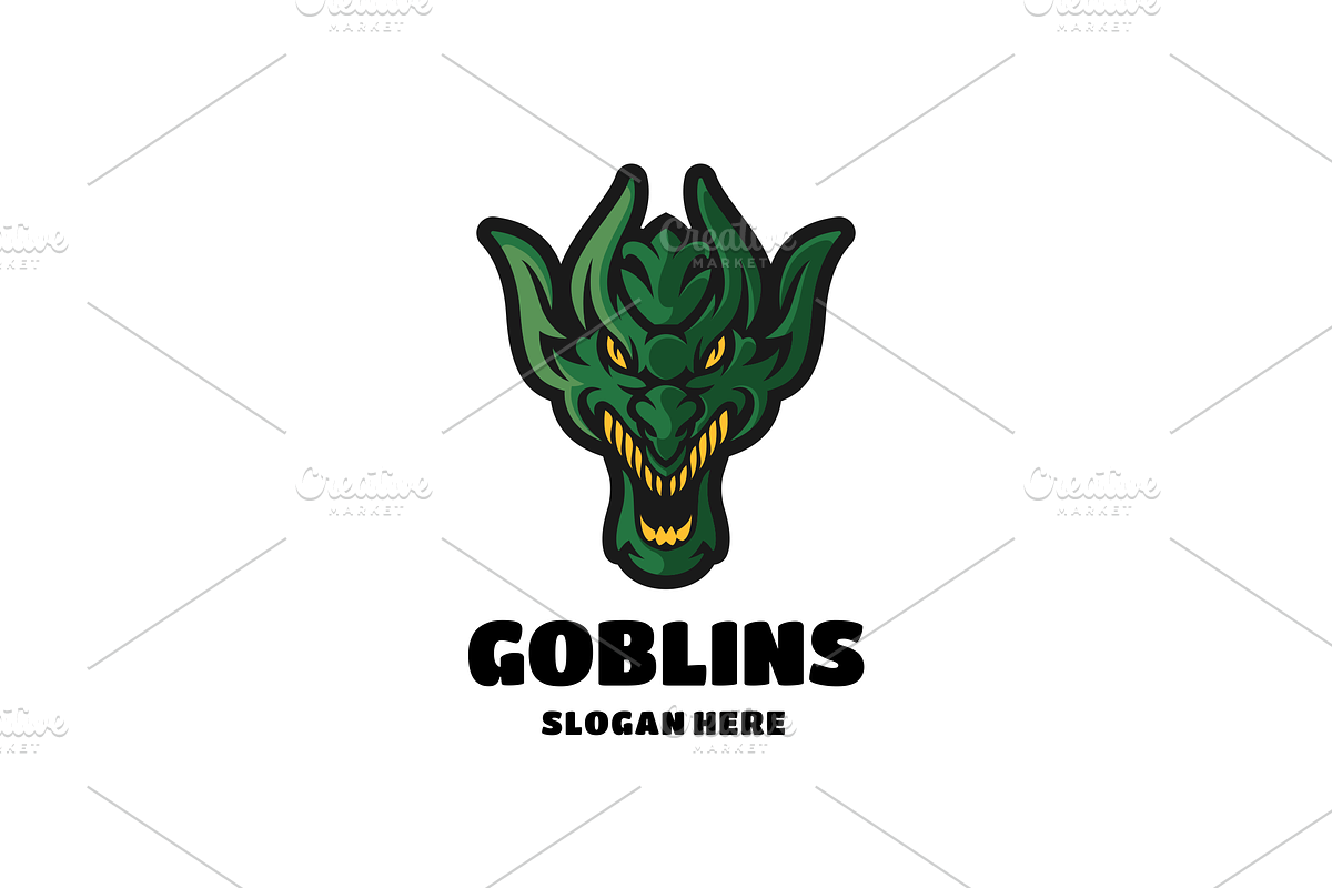 Goblin Head Logo Template, a Branding & Logo Template by EndR_ID