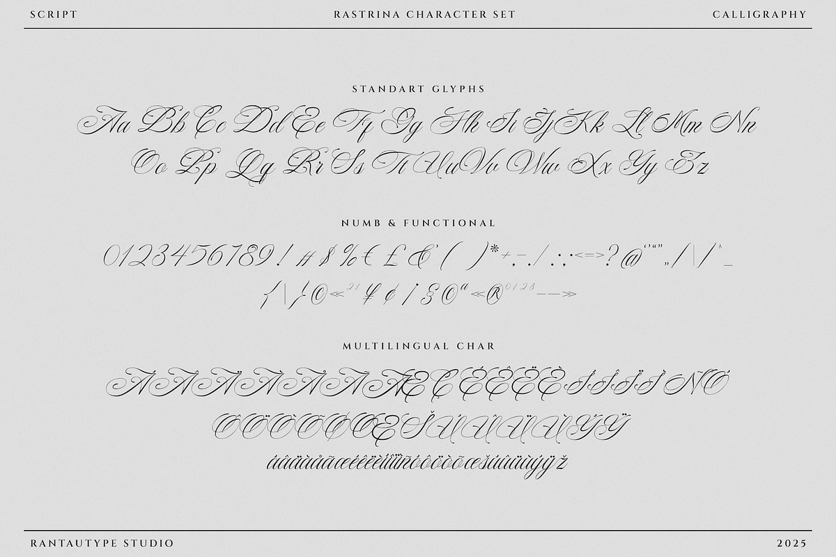 Rastrina Calligraphy Script Font, a Script Font by RantautypeStudio (Photo 14 of 16)