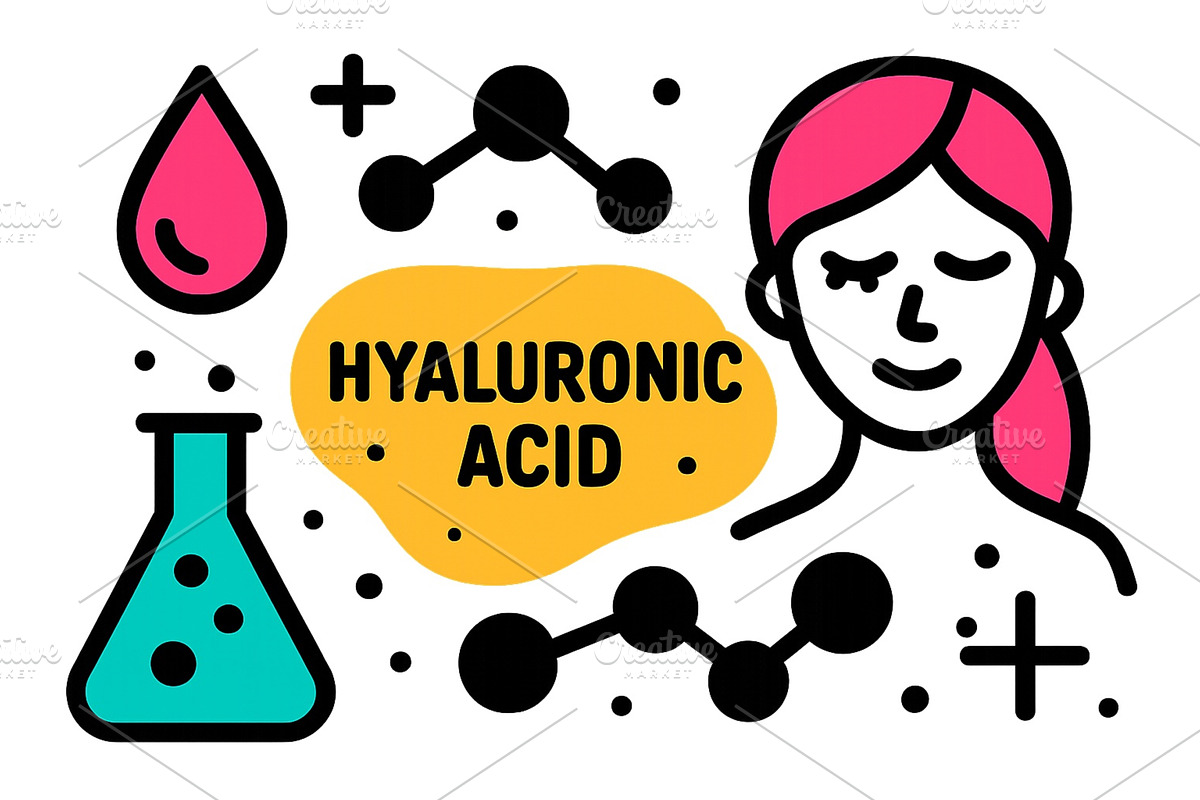 Hyaluronic acid illustration, an Illustration by ZinetroN