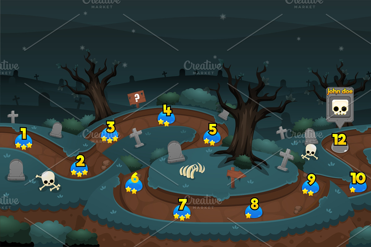 Game Level Map Pack 2, an Illustration by pzUH (Photo 5 of 7)
