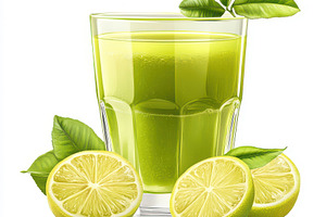 Refreshing Lime Juice in Glass with, a Food & Drink Photo by Pixeness Studio
