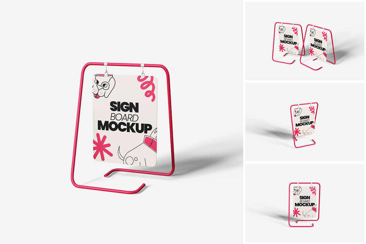 Sign Board Mockup, a Product Mockup by MrLetters (Photo 1 of 5)