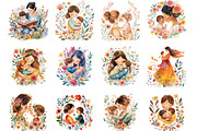 Watercolor Mother’s Day Clipart, an Illustration by Designking (Thumbnail 5 of 5)
