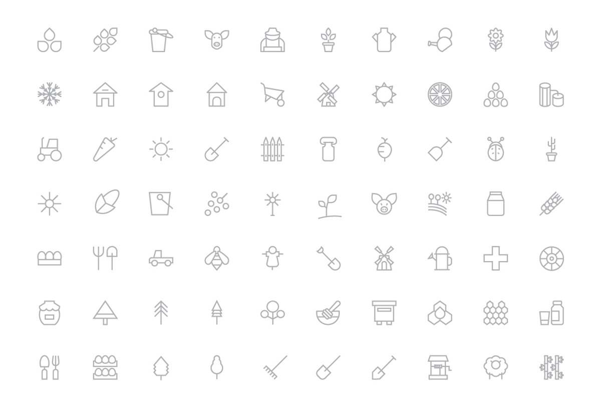 100 Agriculture Vector Icons preview 4