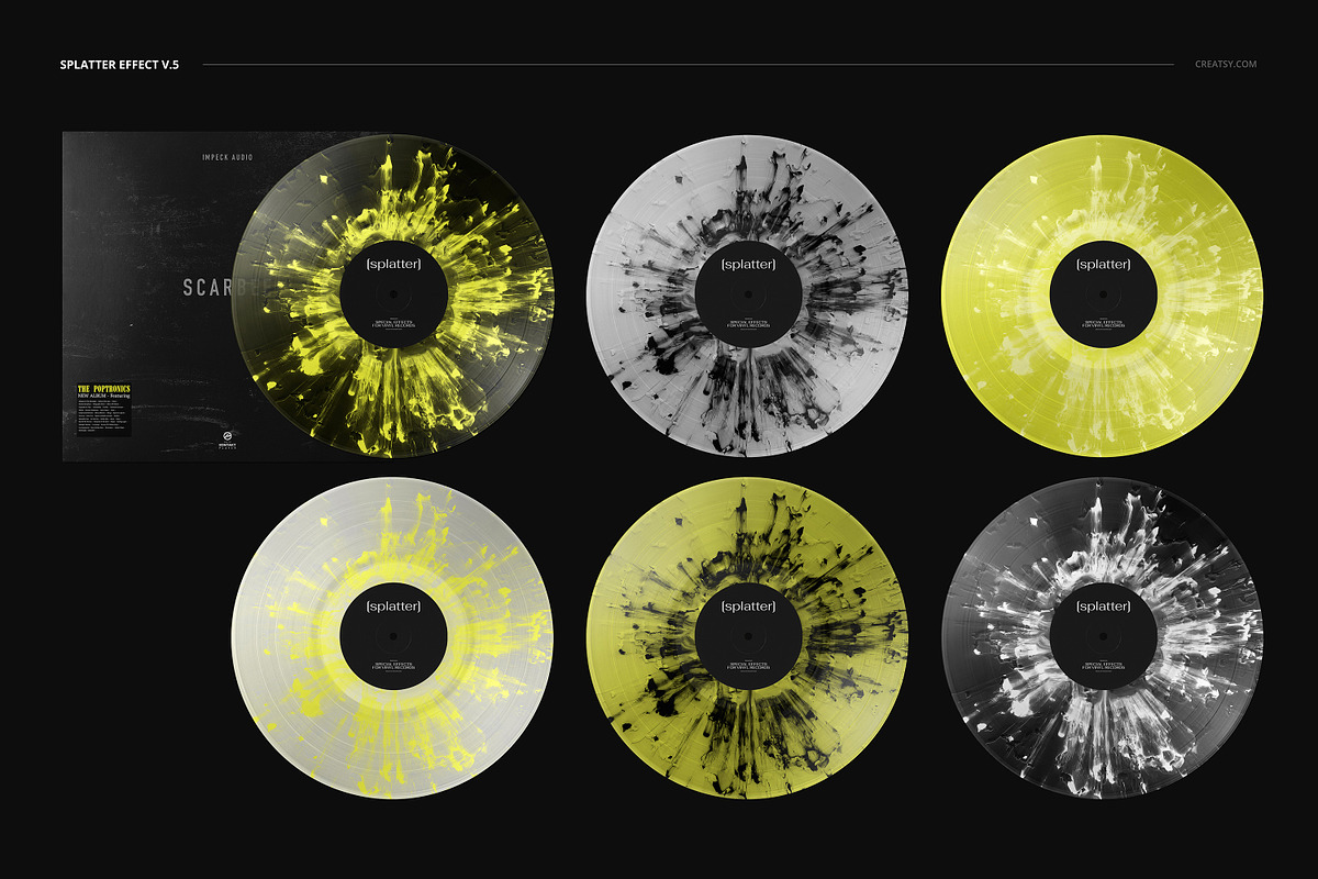 Vinyl Record & Cover Mockup Set, a Merchandise Mockup by creatsy5 (Photo 24 of 54)
