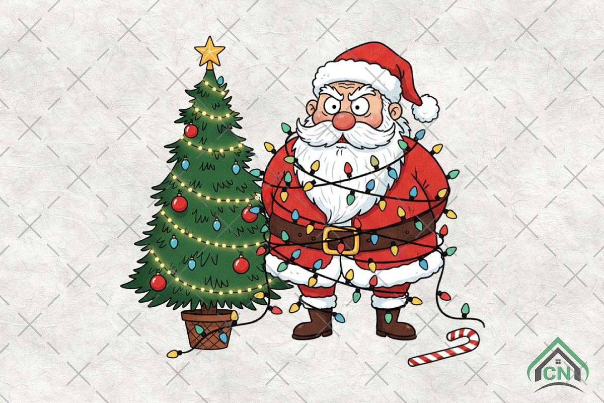 Quirky Christmas Santa PNG, an Illustration by Craft Nest (Photo 1 of 6)