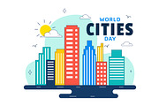 10 World Cities Day Illustration, an Object Illustration by denayunebgt (Thumbnail 4 of 4)