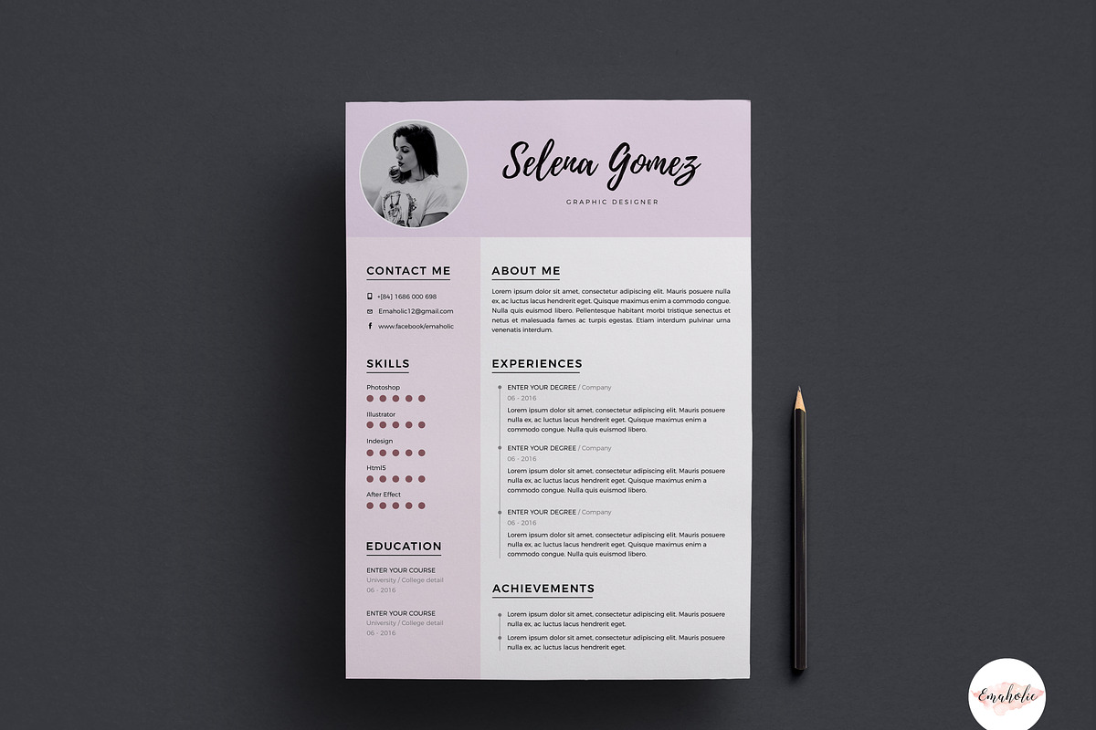 Professional CV & C.Letter templates, a Resume Template by Emaholic Template (Photo 6 of 6)