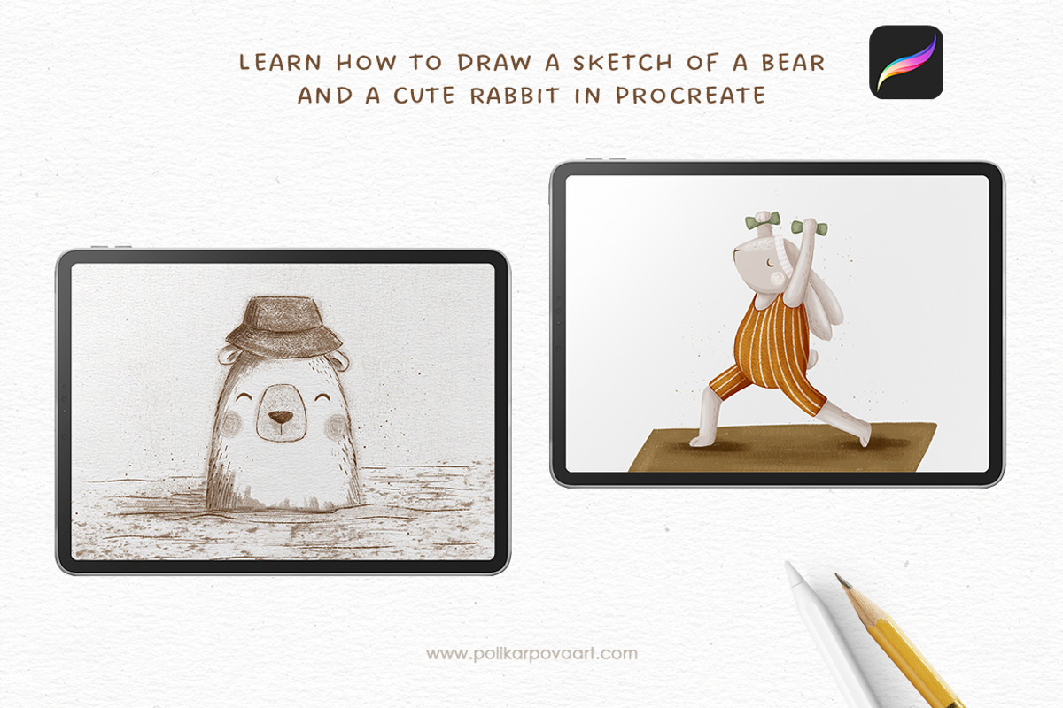 Pencils brushes & canvas Procreate, a Brush Add-On by polikarpovaart (Photo 9 of 16)