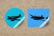 Light Passenger Planes Silhouettes, a Transportation Illustration by Yurals Art (Thumbnail 3 of 5)