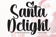 Santa Delight | Script Font, a Handwritten Font by Scratchones (Thumbnail 1 of 9)