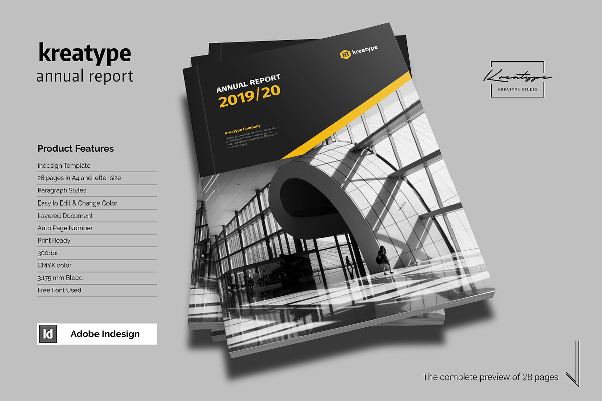 Kreatype Annual Report, a Brochure Template by Kreatype Studio (Photo 2 of 16)