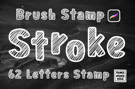 Stroke Letters Procreate Stamp