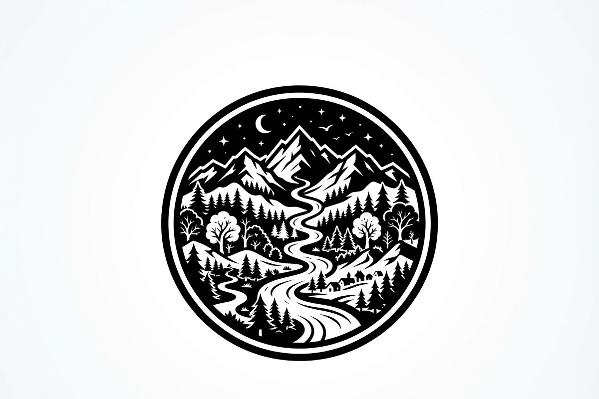 60 Eco Globe Landscape Silhouette, a Technology Illustration by Amazin_art (Photo 12 of 25)