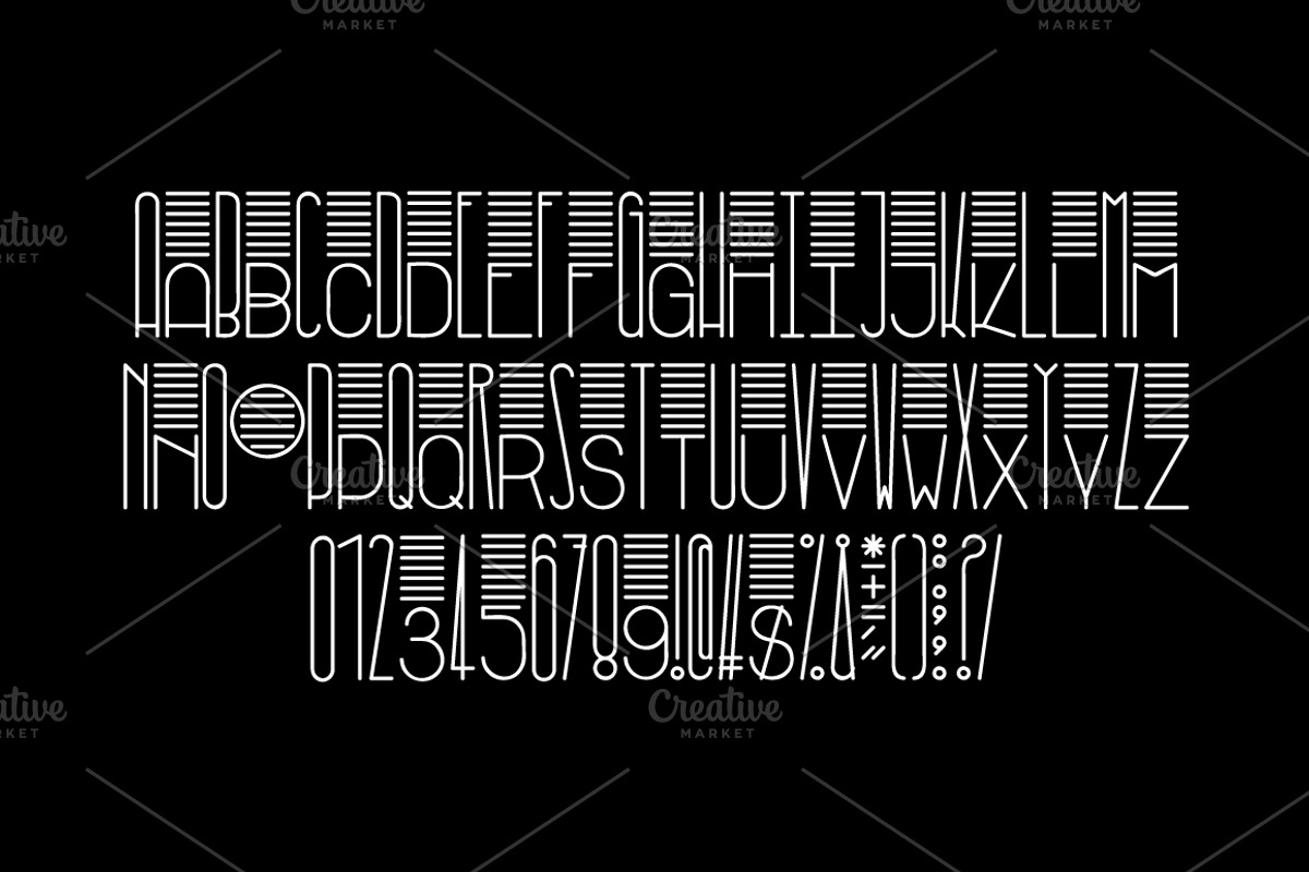 TallStripes typeface preview 5