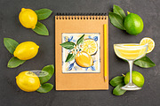 Lemons Clipart Set, a Seasonal Illustration by Leonaa art (Thumbnail 11 of 11)
