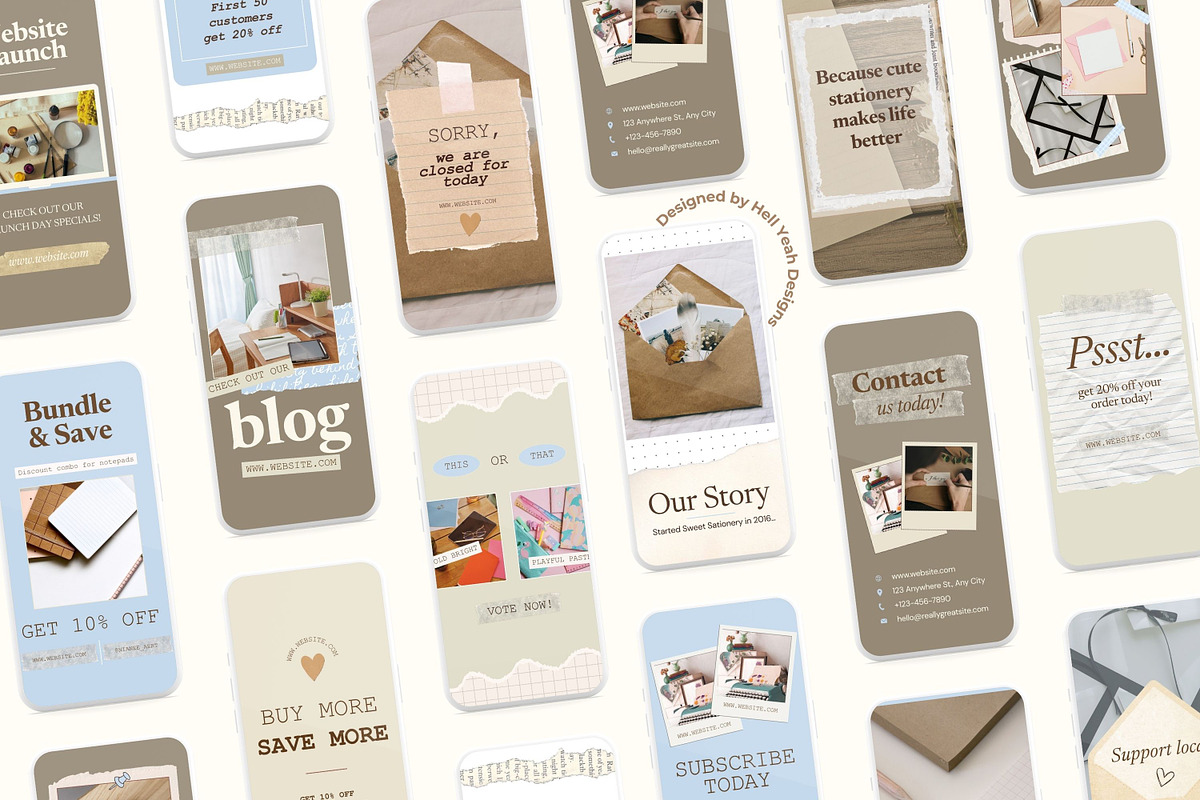 Nostalgic Branding Kit Canva, a Branding & Logo Template by Hell Yeah Designs (Photo 18 of 19)