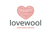 Wool Heart Logo Template, a Branding & Logo Template by vectorwithin (Thumbnail 1 of 3)