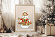 Patchwork Snowman png, Merry Christm, an Illustration by Libby Wishes (Thumbnail 3 of 8)