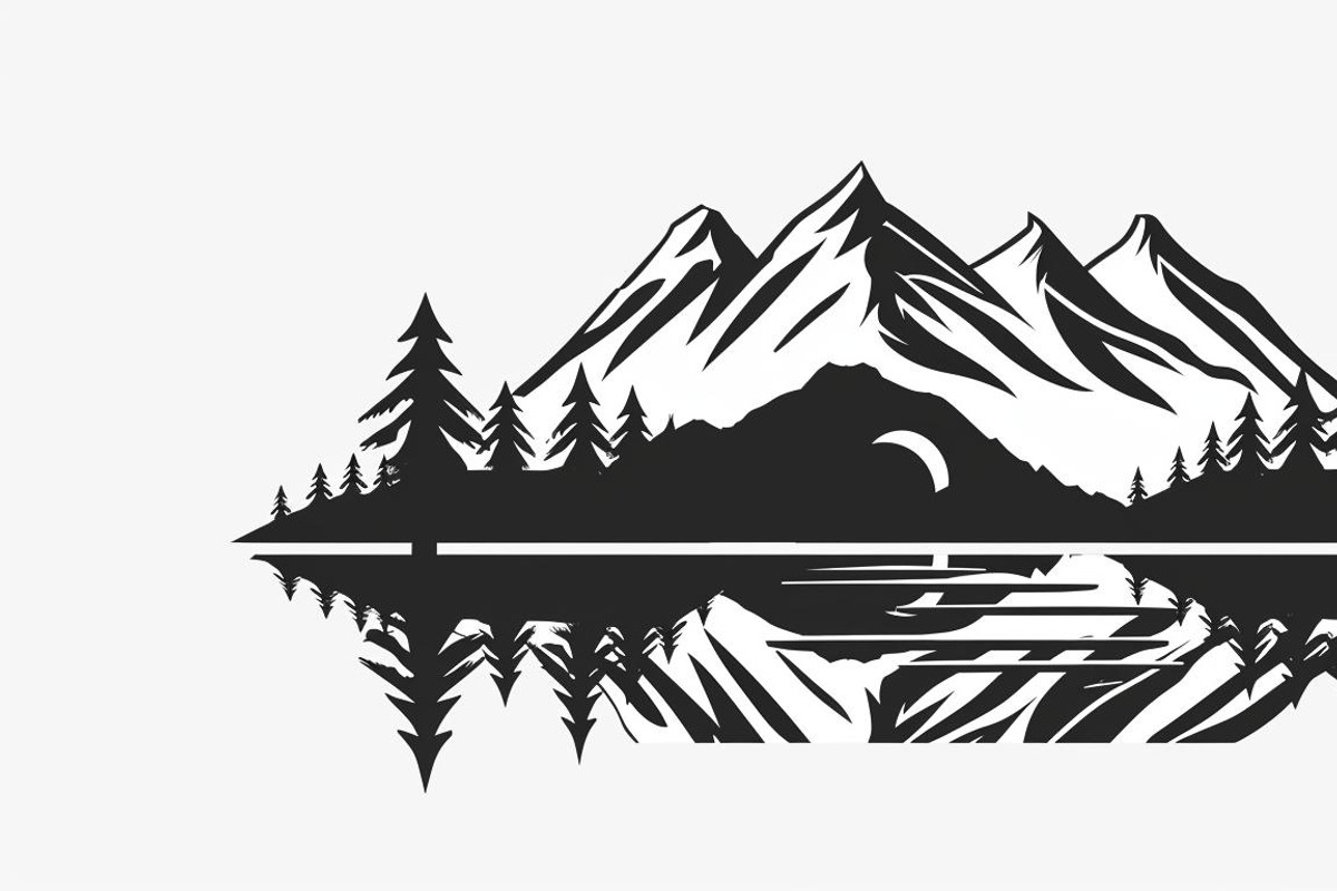Majestic Mountain and Tree Vector Bu, a Graphic by Designs_River (Photo 7 of 7)