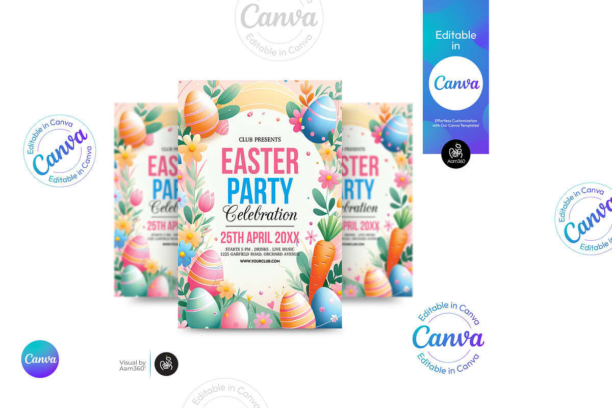 Easter Party Flyer Template, a Flyer Template by Aam360 (Photo 1 of 3)