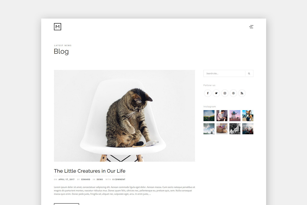 Minimalist WordPress Theme - Minilio, a WordPress Template by themenow (Photo 6 of 8)