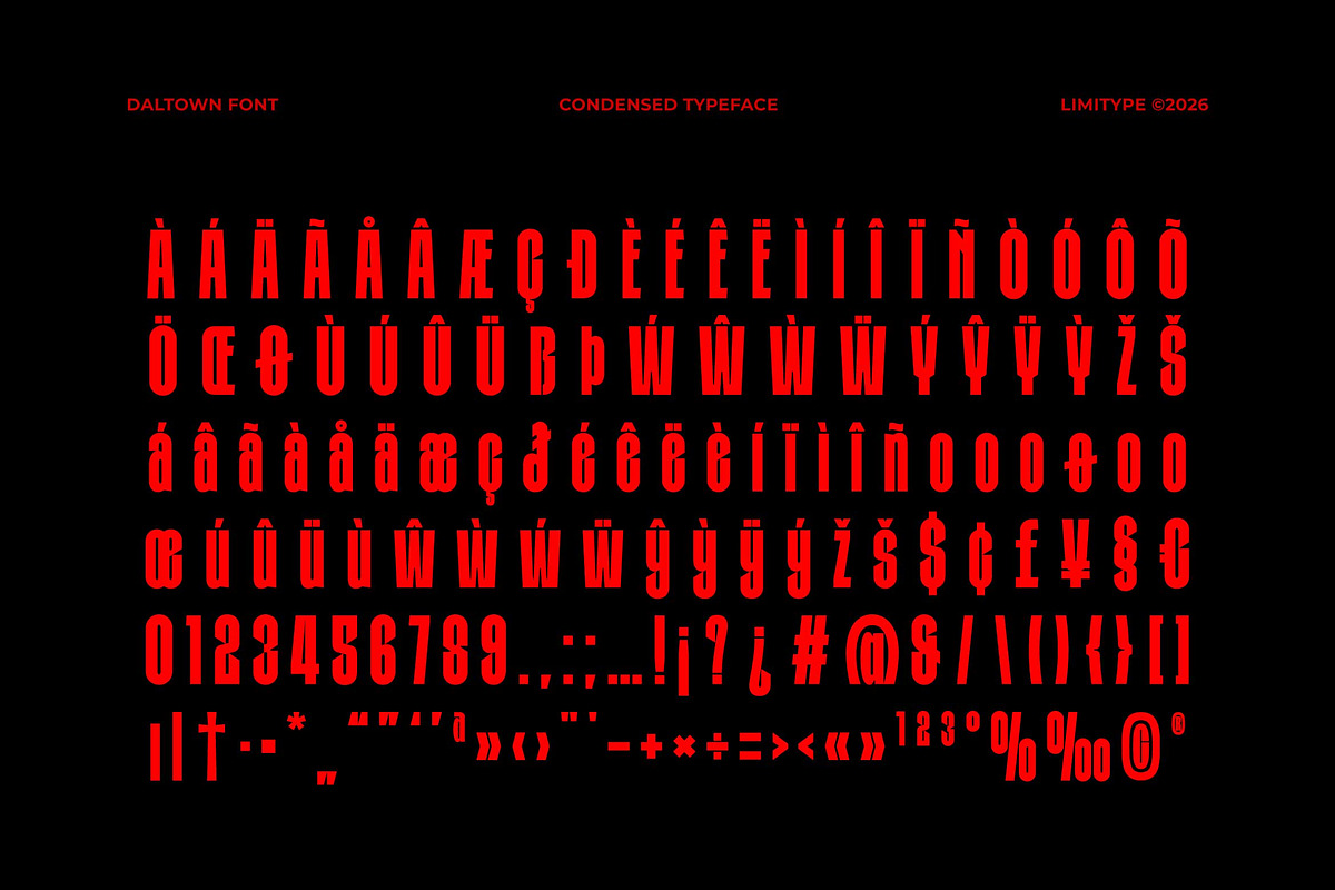 Daltown - Bold Condensed Font, a Sans Serif Font by limitype (Photo 11 of 12)
