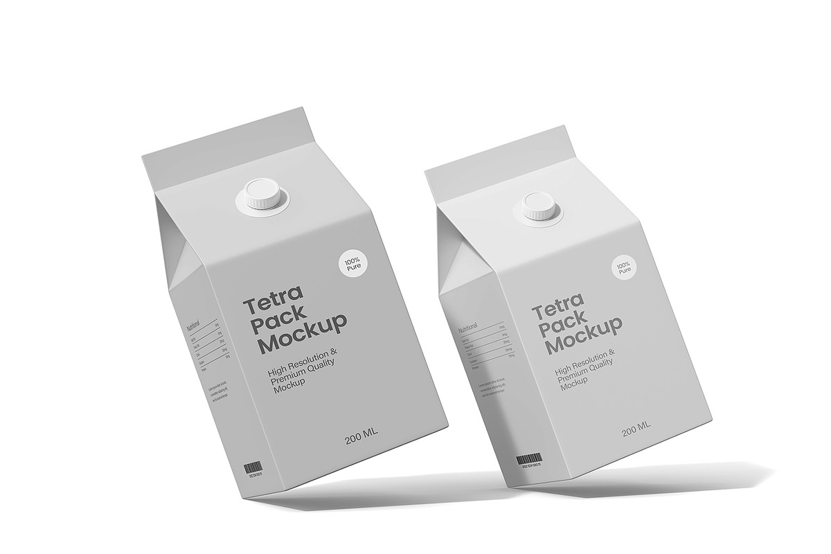 Milk Carton Box Packaging Mockup, a Product Mockup by graphypix (Photo 3 of 4)