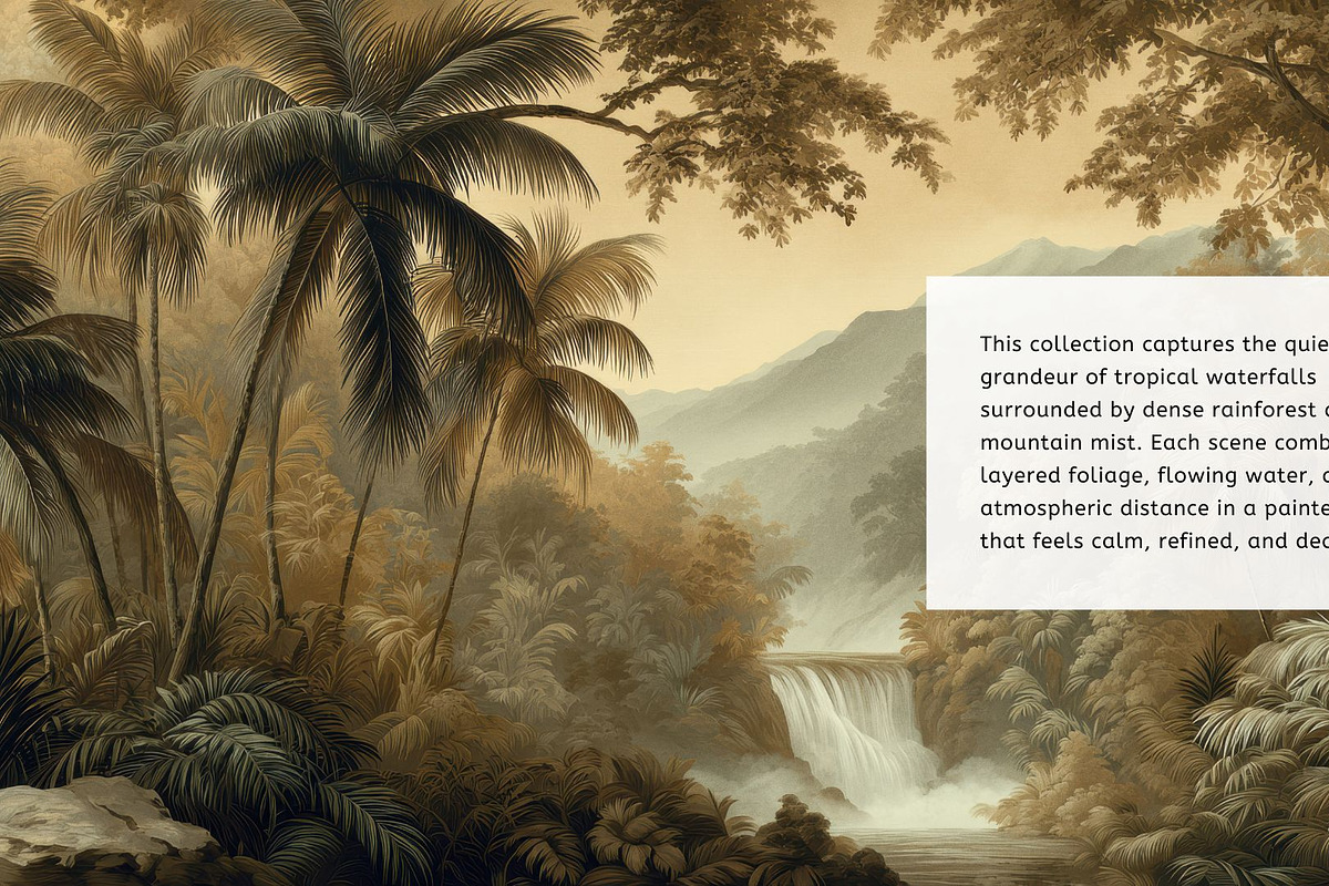 30+ Misty Rainforest Falls Bundle, a Decorative Illustration by Virgo Studio (Photo 2 of 6)