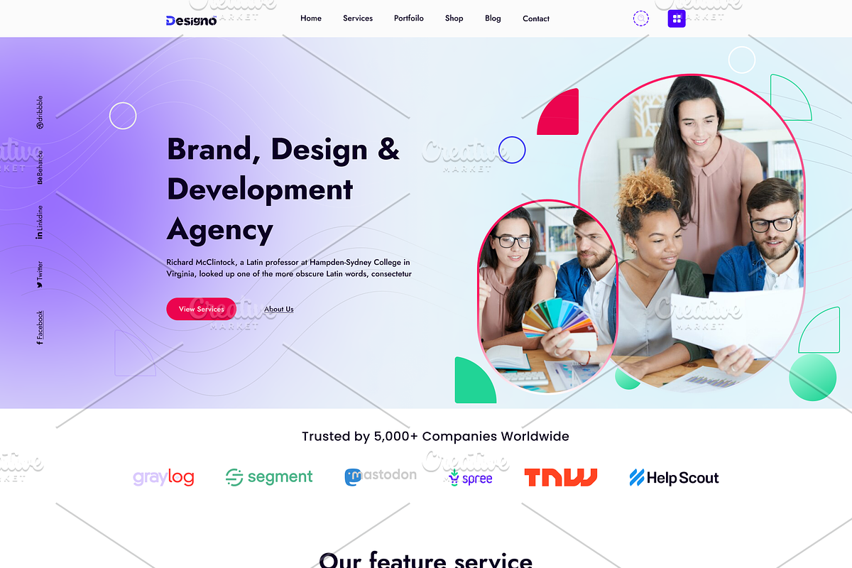 Design Agency Website Template, a Landing Page Template by DesignsLab (Photo 4 of 4)
