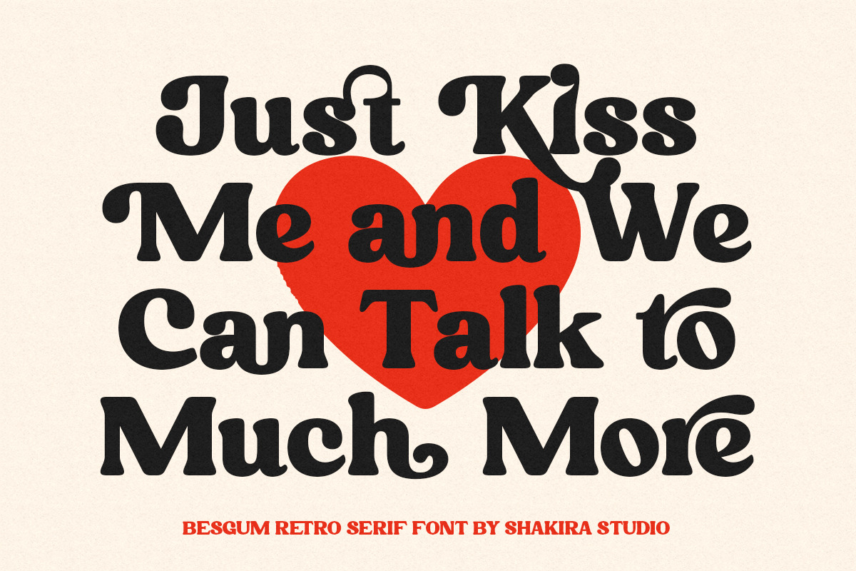Besgum - Bold Retro Serif Font, a Serif Font by Shakira Studio (Photo 6 of 10)