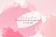 Blushing Pink Watercolor Clip Art, an Object Graphic by Chelsea Bromley (Thumbnail 1 of 4)