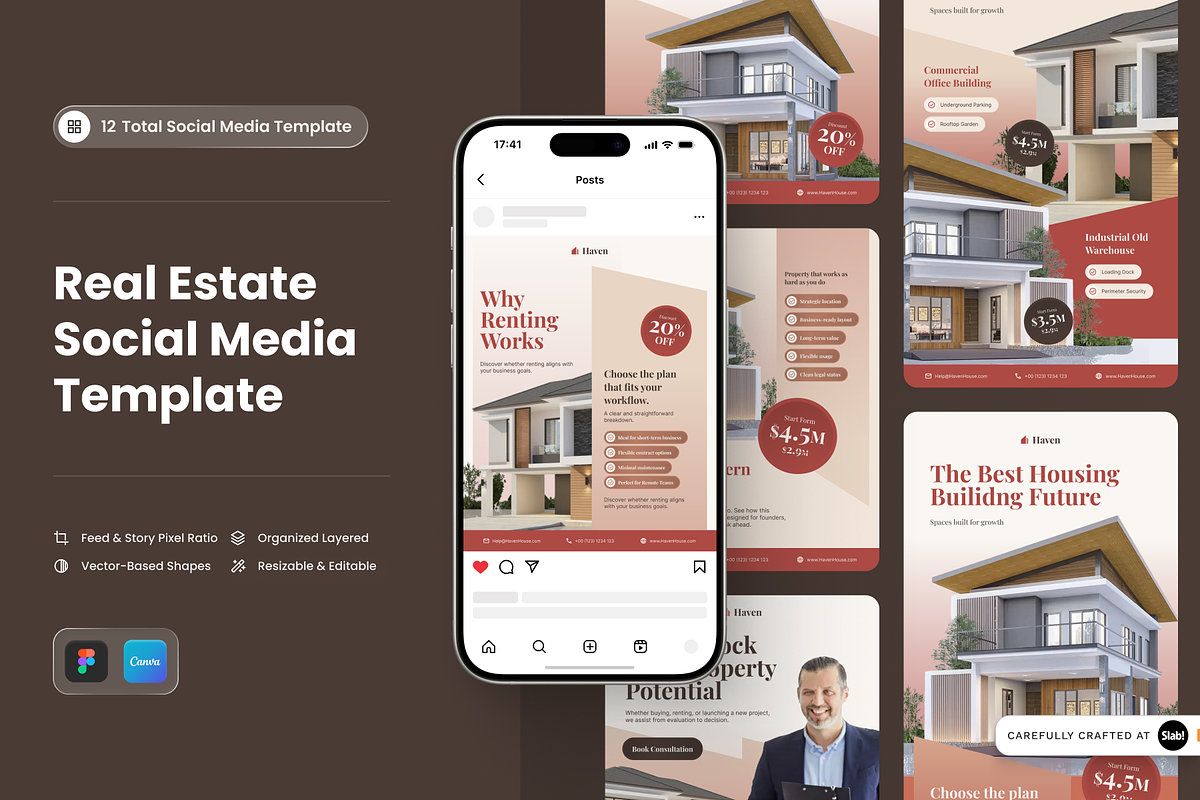Haven - Real Estate Social Media, a Social Media Template by SLAB! Design (Photo 1 of 8)