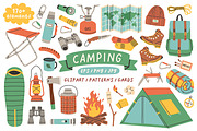 Camping Clipart, an Object Illustration by spirka.art (Thumbnail 1 of 8)