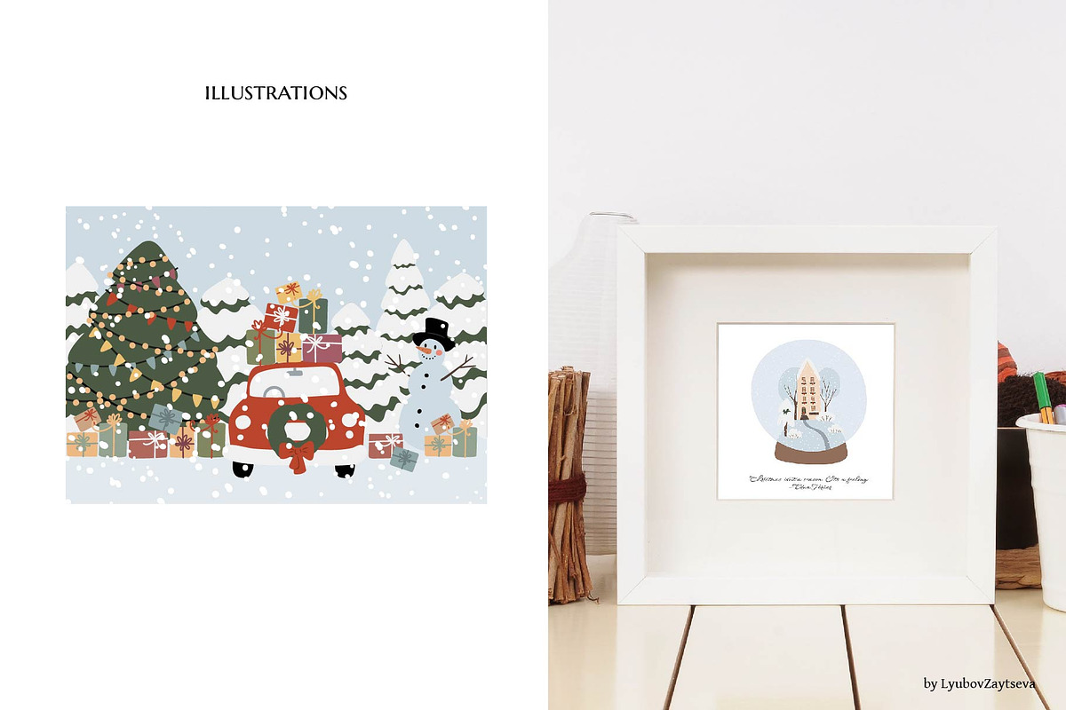 Christmas Winter City Illustrations, a Seasonal Illustration by LyubovZaytseva (Photo 6 of 11)