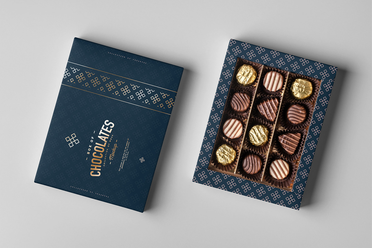 Box Of Chocolates Mock-up, a Packaging Mockup by Yogurt86 (Photo 11 of 14)