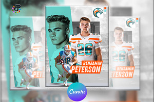 Sports Game Day Canva Flyer Template, a Flyer Template by Protech Design ENT