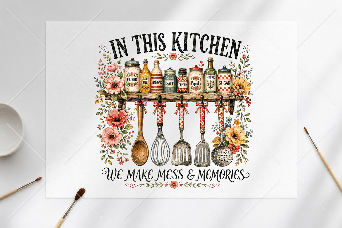 In This Kitchen Sublimation PNG, a Seasonal Illustration by Canvas Craft (Photo 6 of 6)
