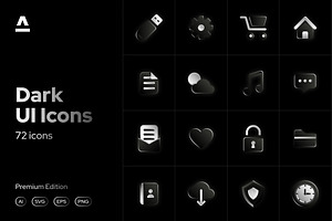 Dark UI icons, an Icon by OPALE