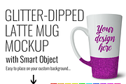 Glitter Latte Mug Product Mock up, a Product Mockup by SarahDesign (Thumbnail 1 of 4)