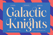 Galactic Knights Modern Serif, a Serif Font by timelesstype.co (Thumbnail 1 of 15)
