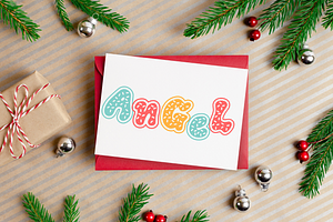 Donut Is A Christmas Decorative Font