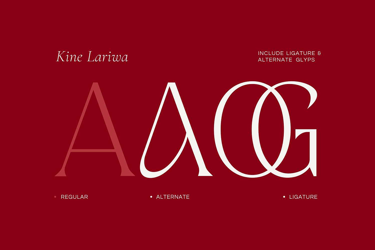 Kine Lariwa - Sophisticated Font, a Serif Font by Imoodev (Photo 3 of 5)