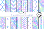 Seamless Iridescent Patterns #1, a Pattern Graphic by RaccoonGirl Design (Thumbnail 1 of 3)