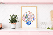 Floral Seashell Clipart set, an Illustration by Libby Wishes (Thumbnail 7 of 7)